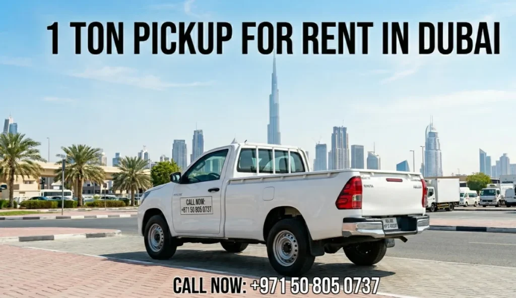 1 Ton Pickup for Rent in Dubai