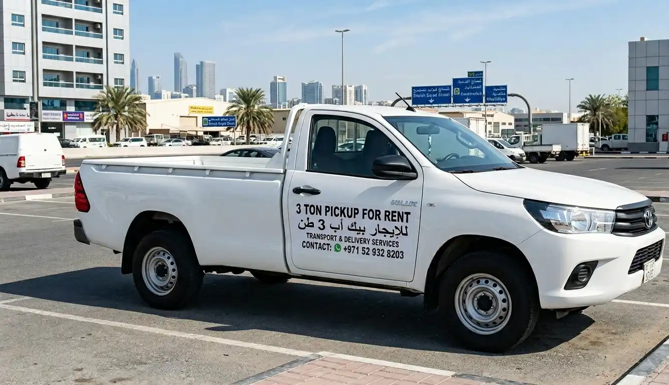 3 ton pickup for rent in abu dhabi