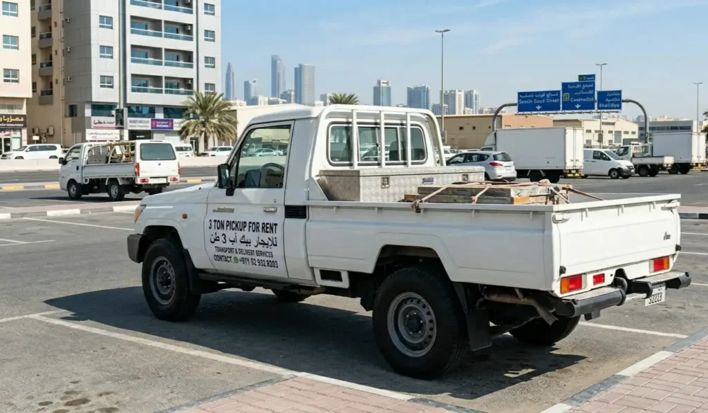 3 ton pickup for rent in abu dhabi